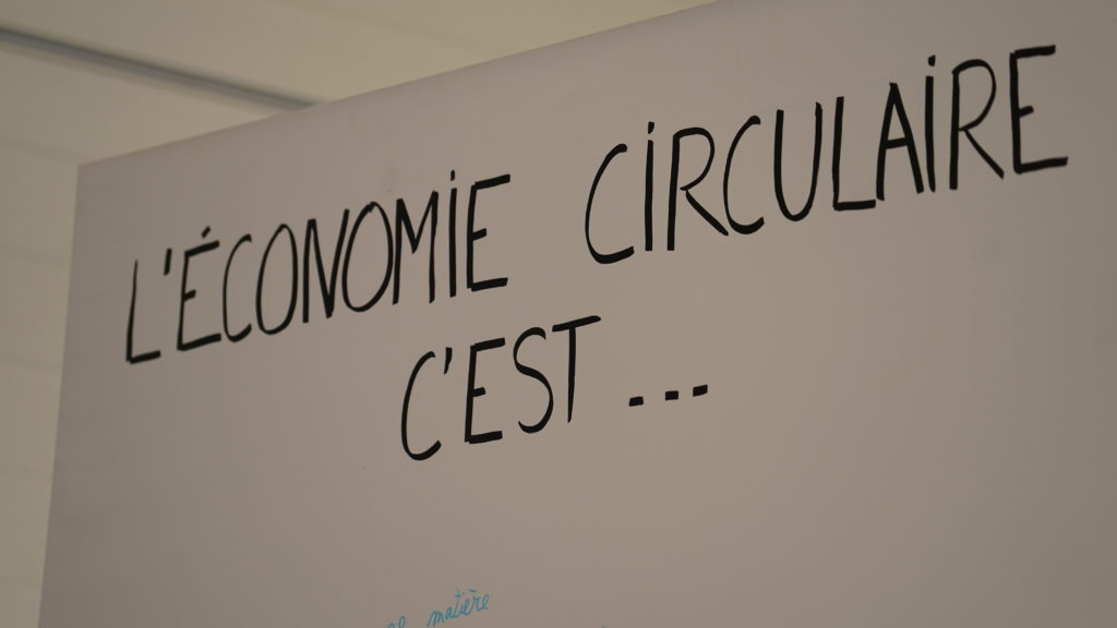 Affiche de réflexion "l'économie circulaire c'est quoi ?"