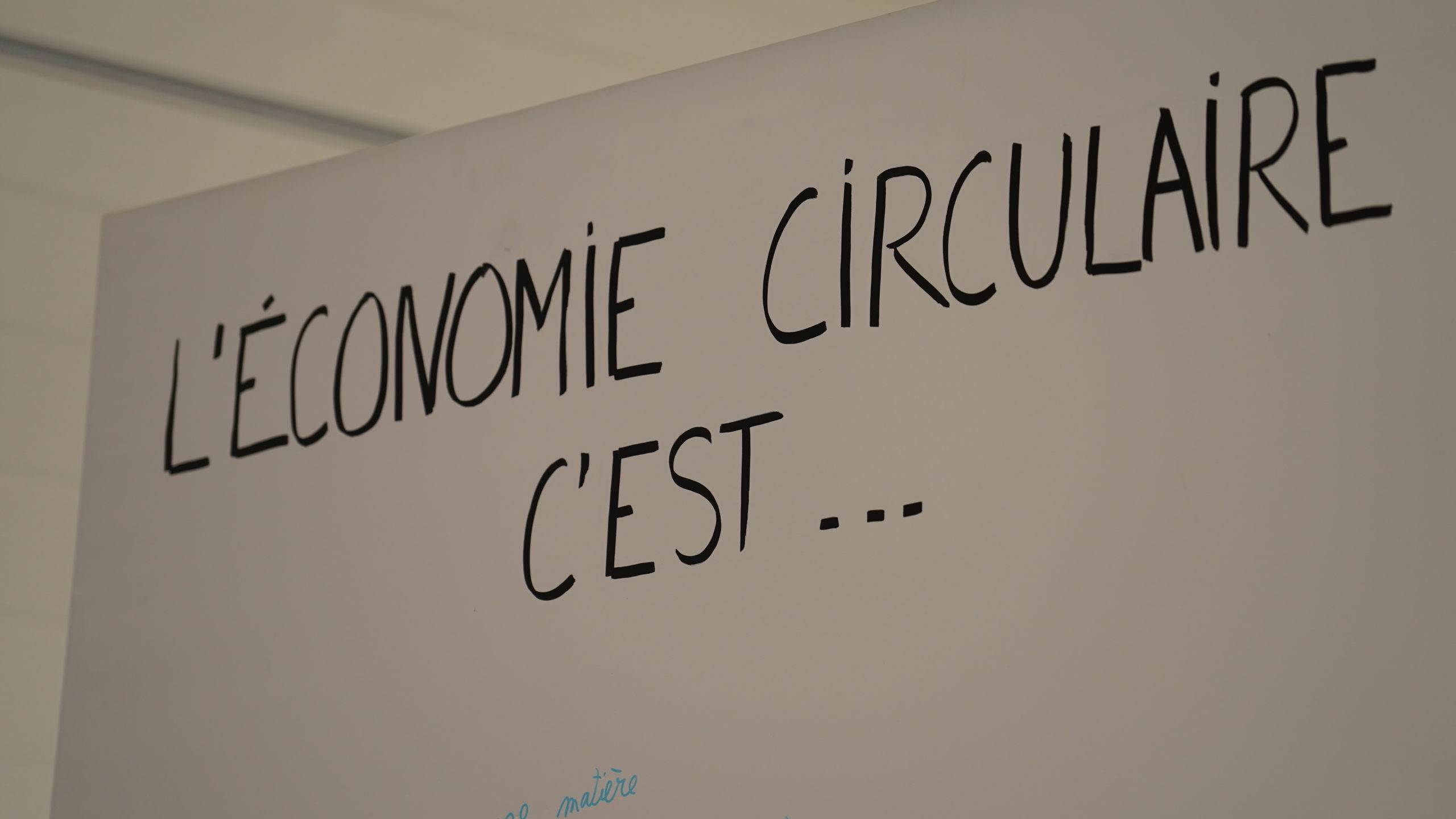 Affiche de réflexion "l'économie circulaire c'est quoi ?"